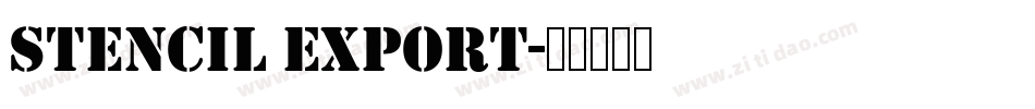 Stencil Export字体转换